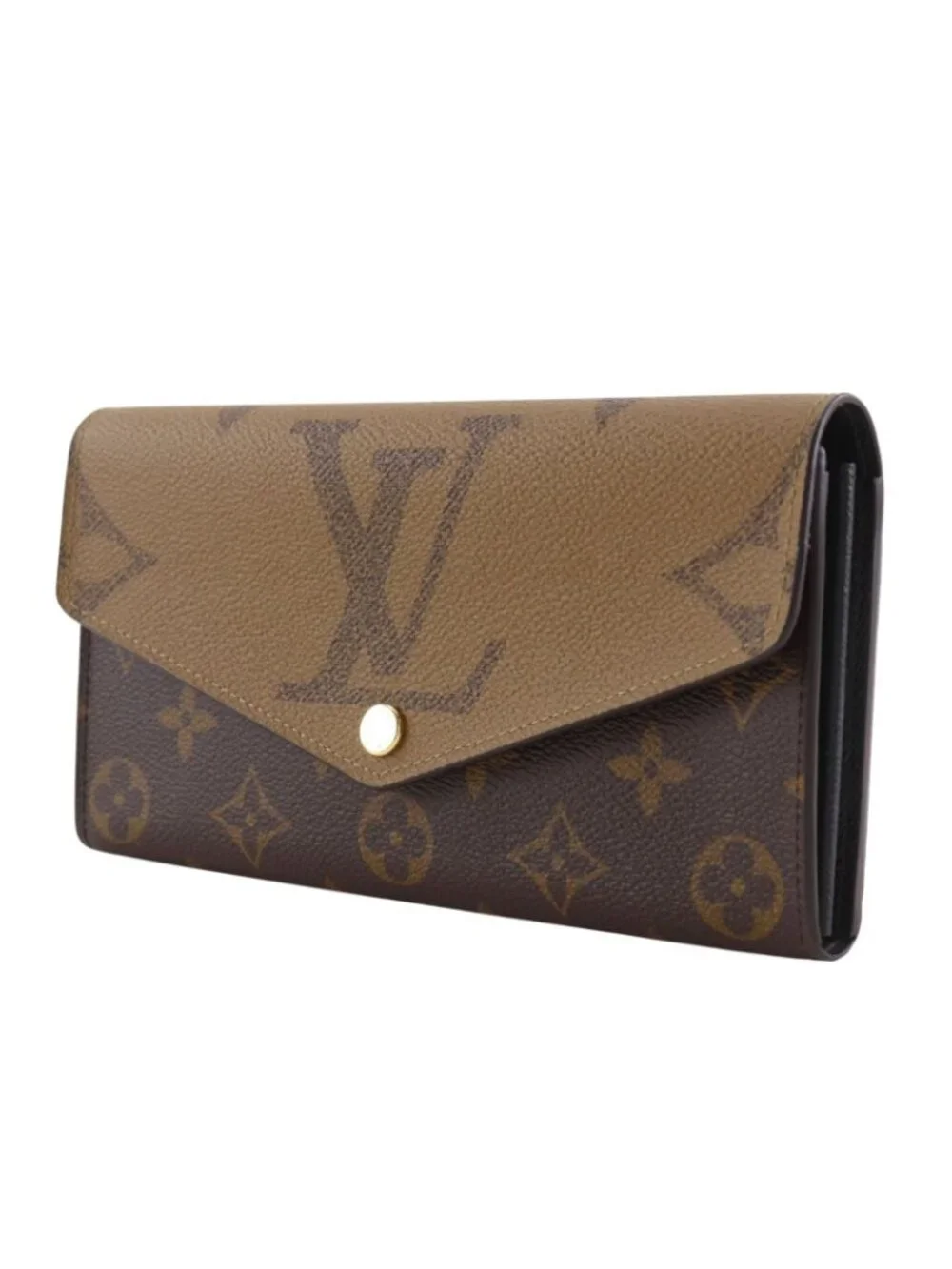 Louis Vuitton Portefeuille Sarah Monogram Giant Reverse Canvas Brown Wallet